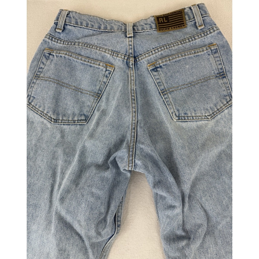 Ralph Lauren Polo Jeans Co. Womens 8/29 Mid-Rise Stretch Denim Blue Relaxed Fit - Picture 10 of 11